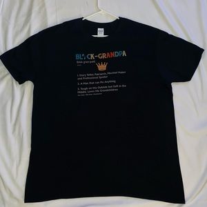 Black Tee Shirt  Black -Grandpa New